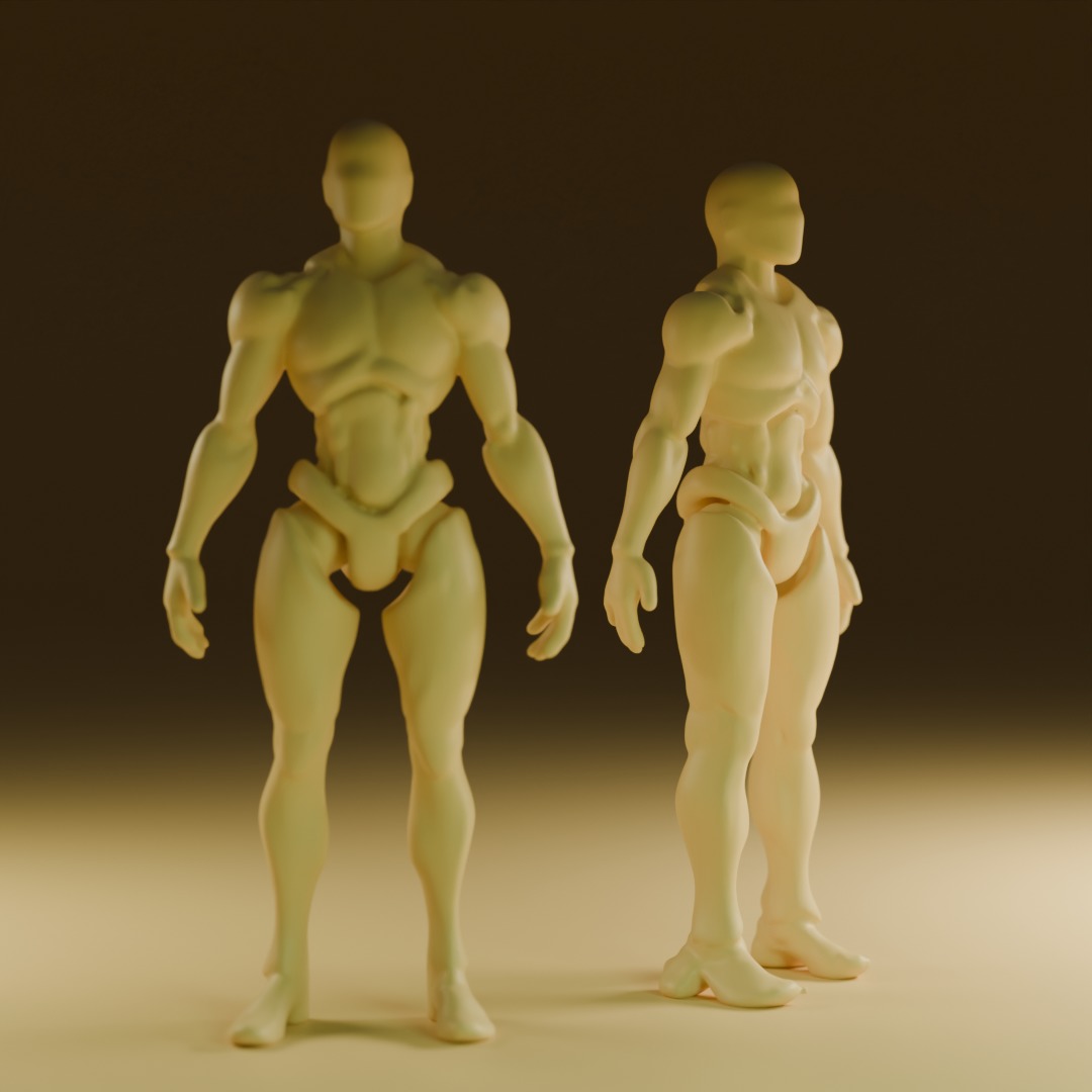 humanoid robot 3D print model_5