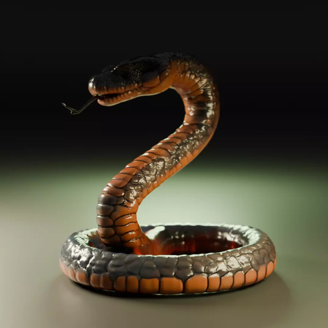 red snake 3D print model