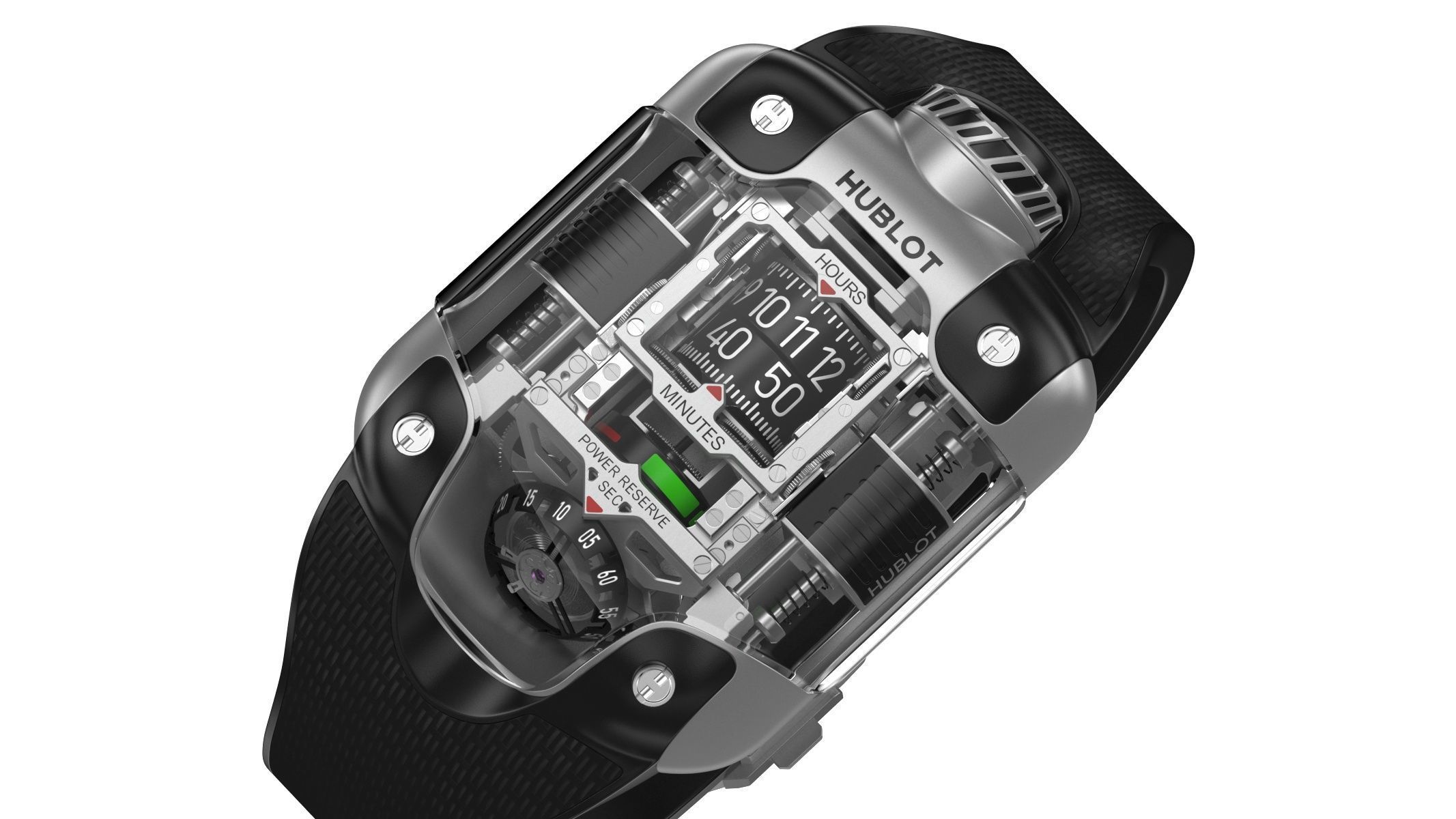 Hublot MP-10 Tourbillon Weight Energy System Titanium Watch 3D model_10