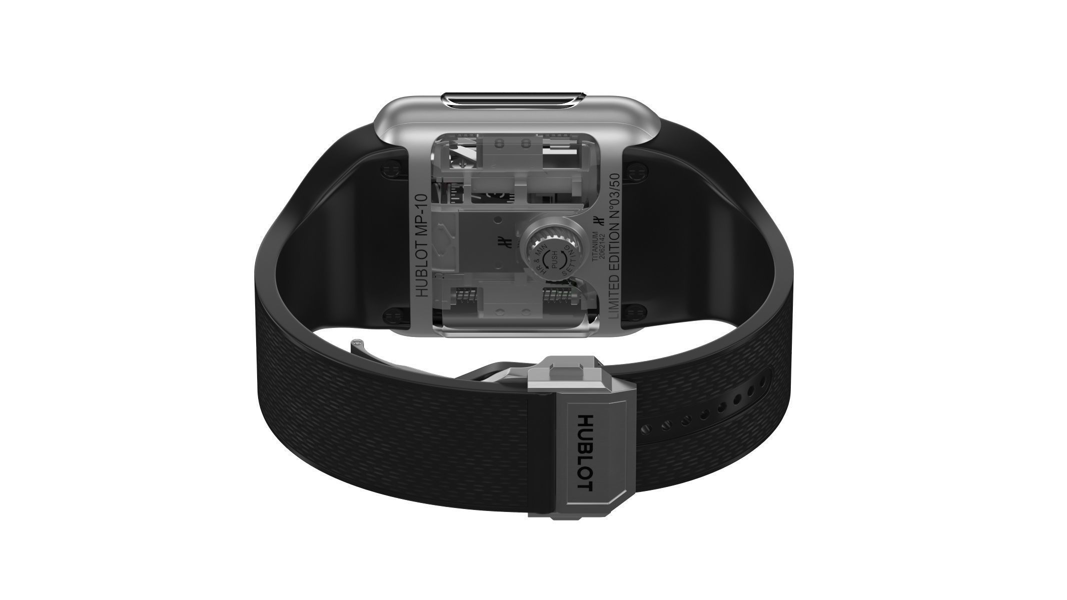 Hublot MP-10 Tourbillon Weight Energy System Titanium Watch 3D model_4