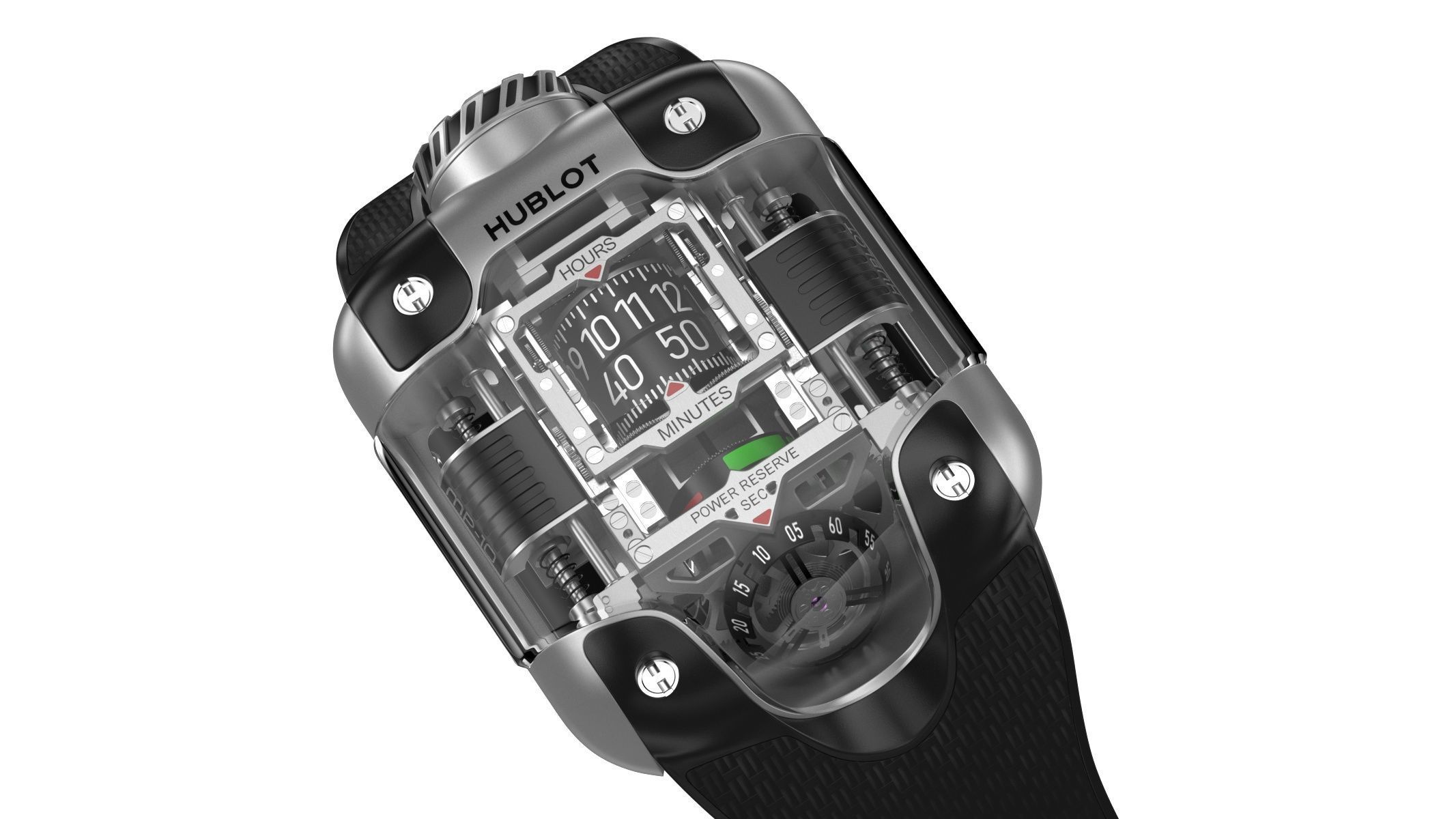 Hublot MP-10 Tourbillon Weight Energy System Titanium Watch 3D model_5