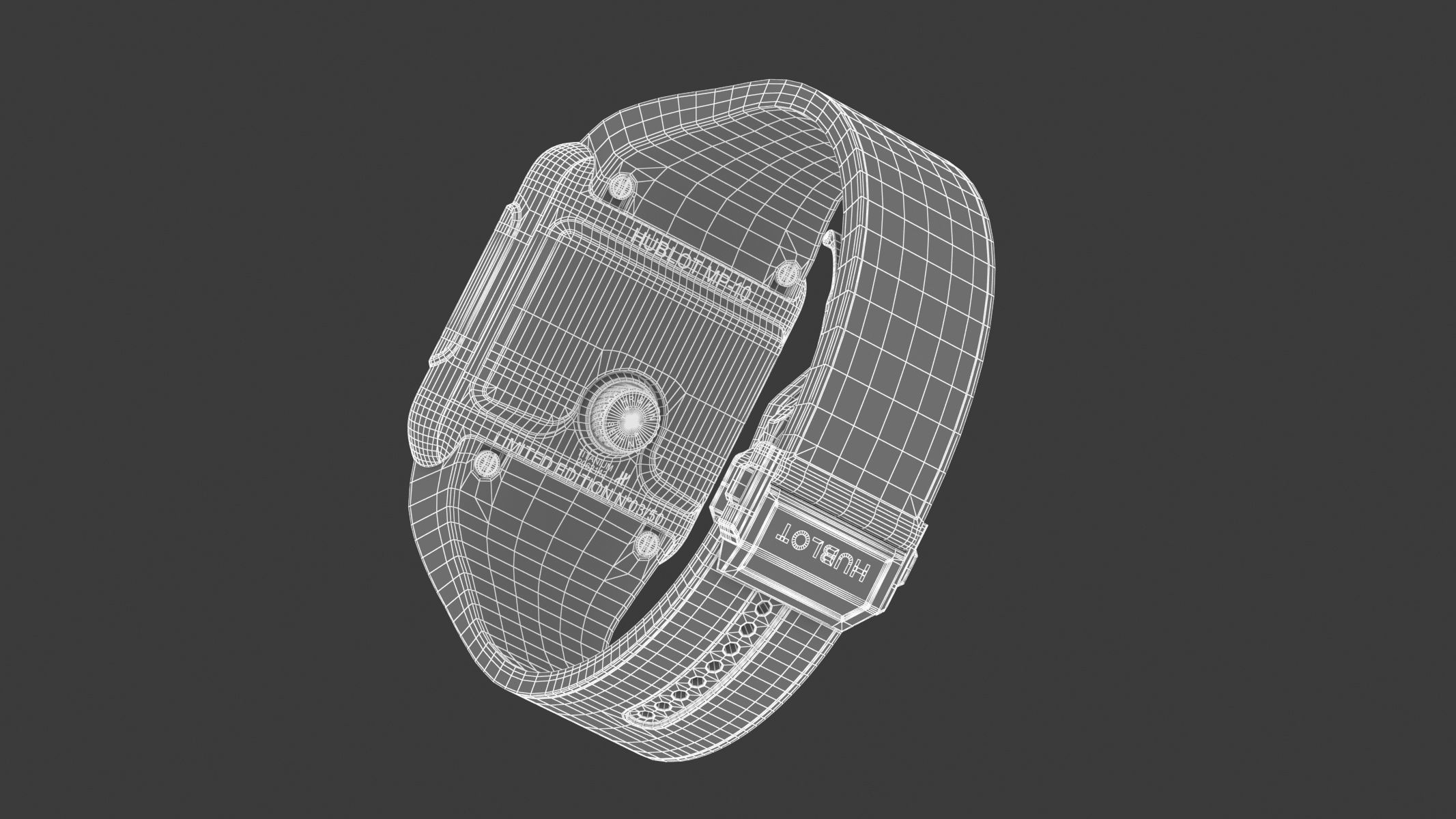 Hublot MP-10 Tourbillon Weight Energy System Titanium Watch 3D model_12