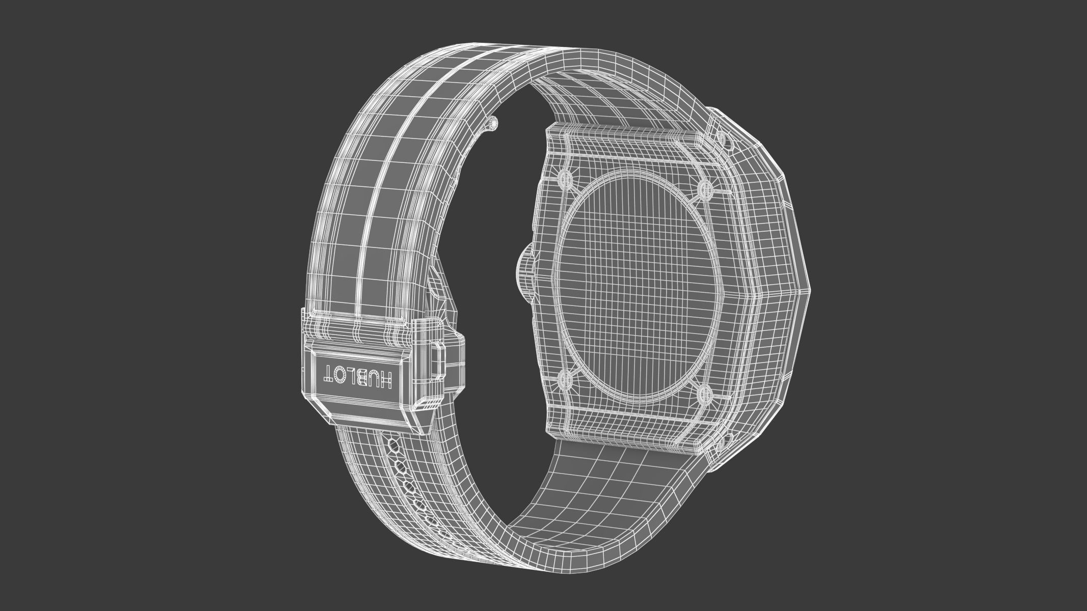 Hublot Spirit of Big Bang Sang Bleu Black Luxury Watch 3D model_16