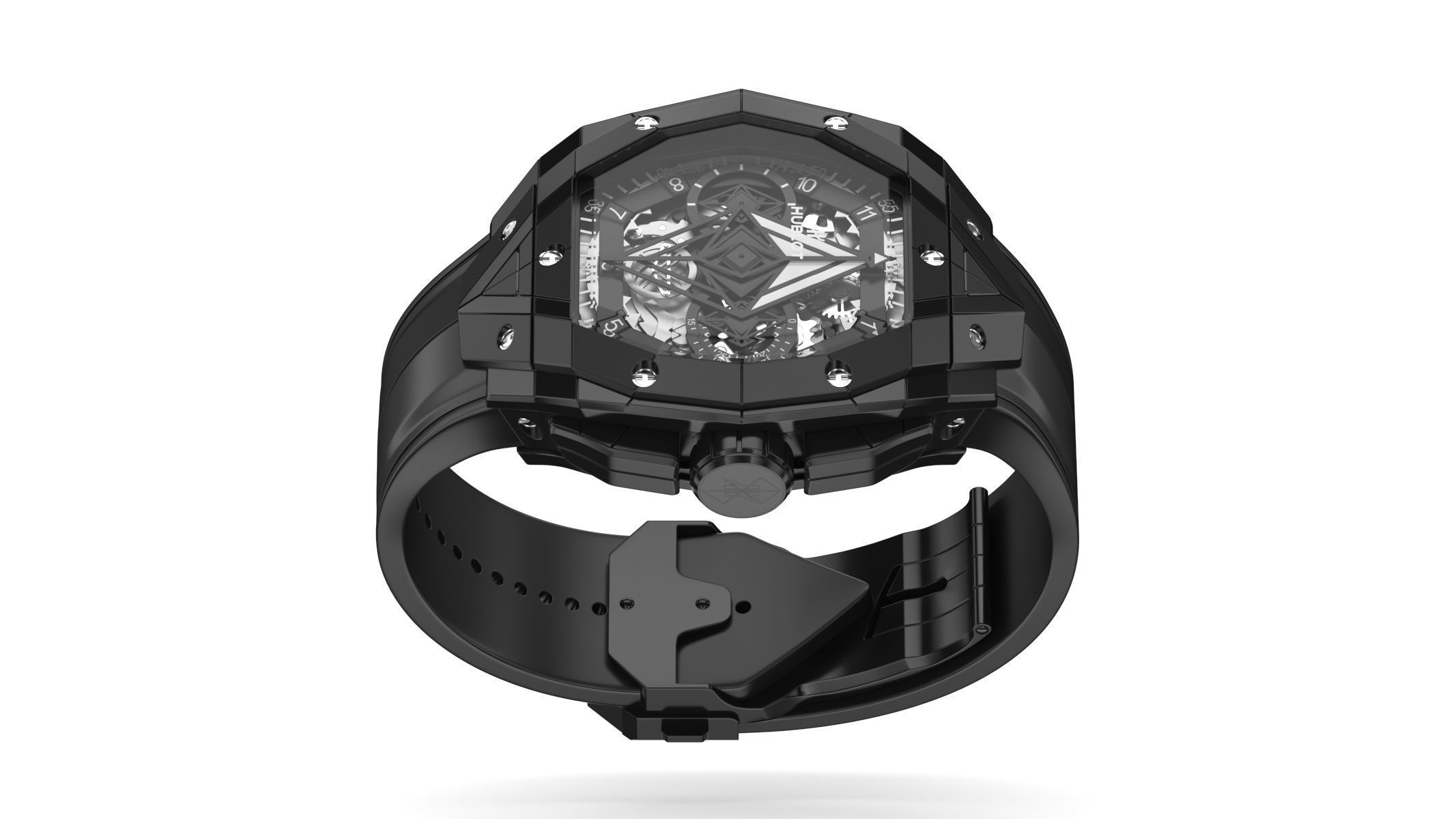 Hublot Spirit of Big Bang Sang Bleu Black Luxury Watch 3D model_8