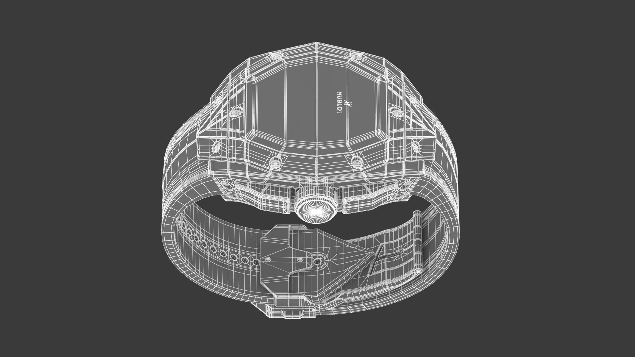 Hublot Spirit of Big Bang Sang Bleu Black Luxury Watch 3D model_18