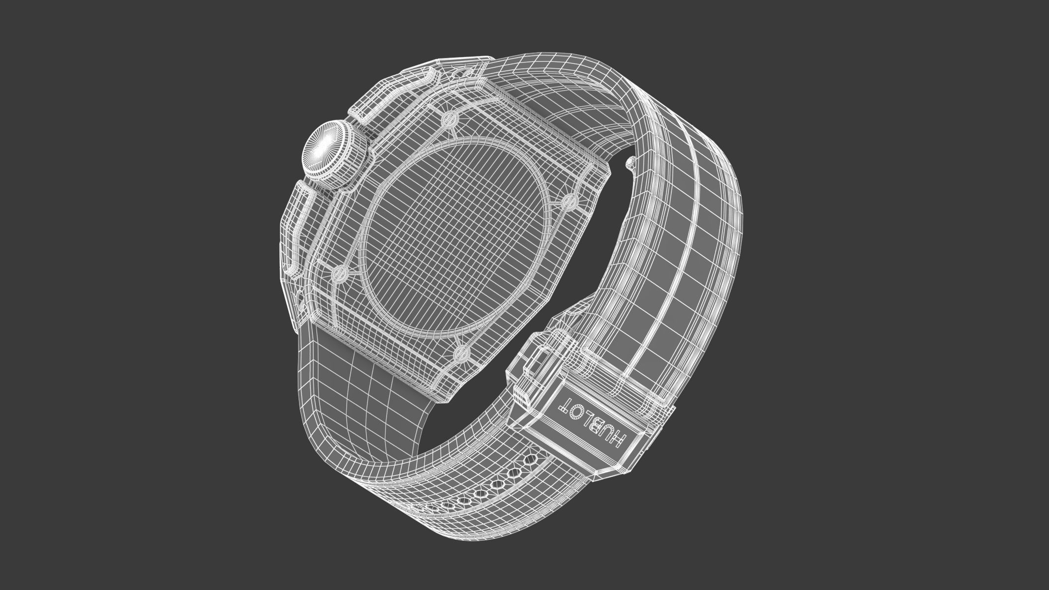 Hublot Spirit of Big Bang Sang Bleu Black Luxury Watch 3D model_15