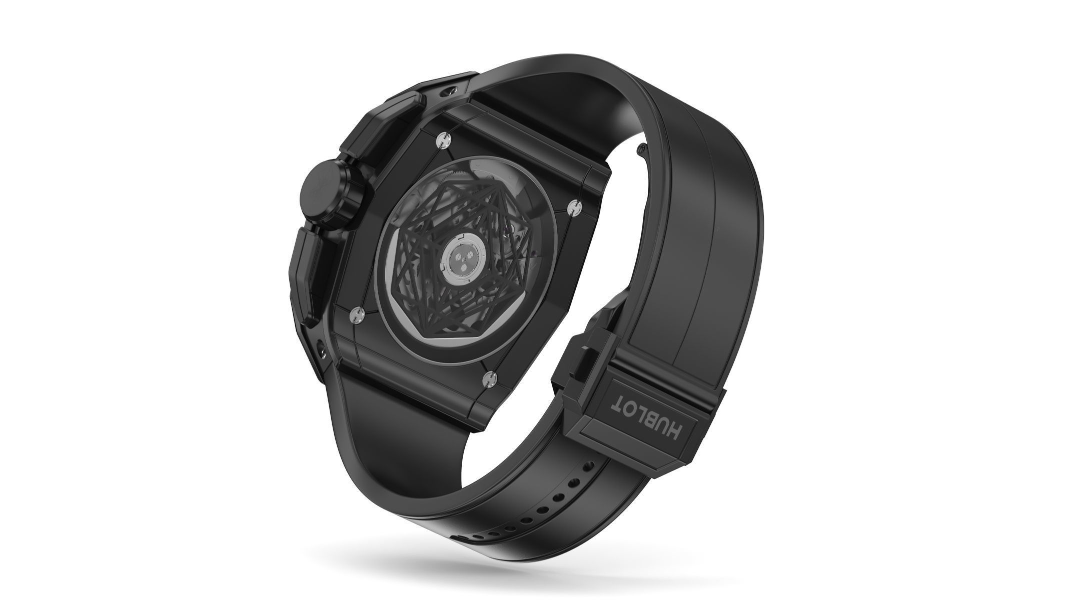 Hublot Spirit of Big Bang Sang Bleu Black Luxury Watch 3D model_5