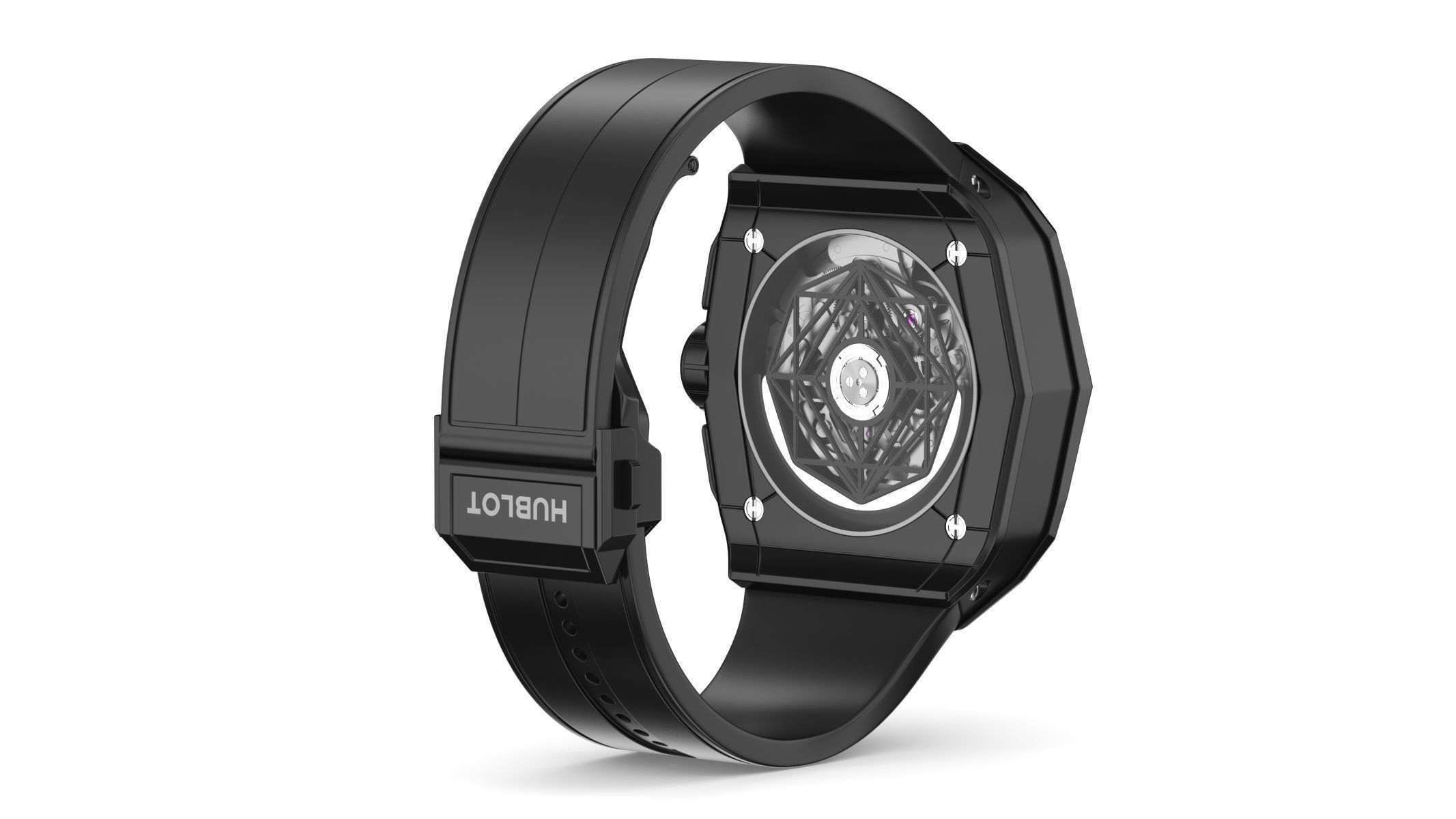 Hublot Spirit of Big Bang Sang Bleu Black Luxury Watch 3D model_6