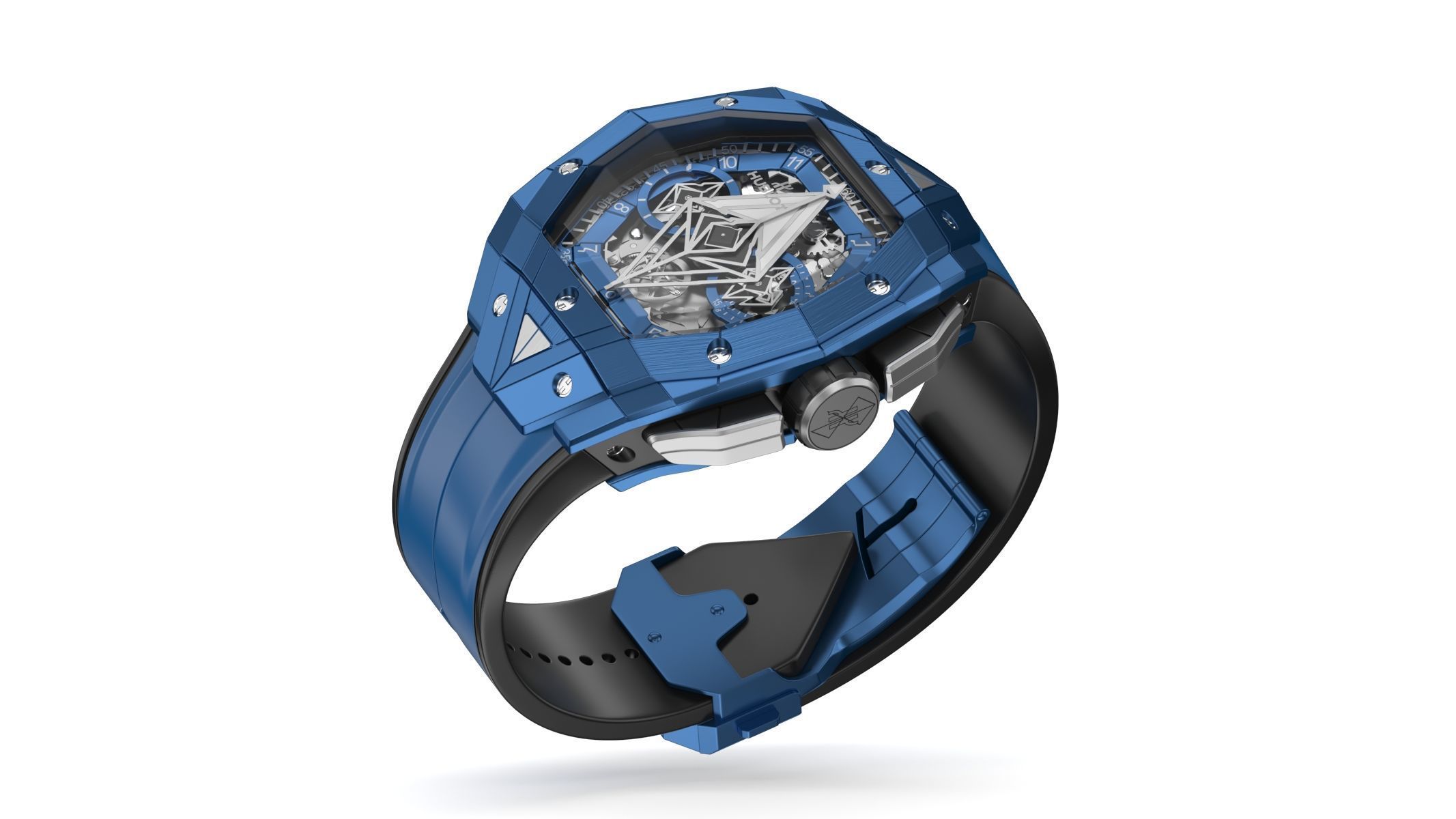 Hublot Spirit of Big Bang Sang Bleu Blue Luxury Watch 3D model_10
