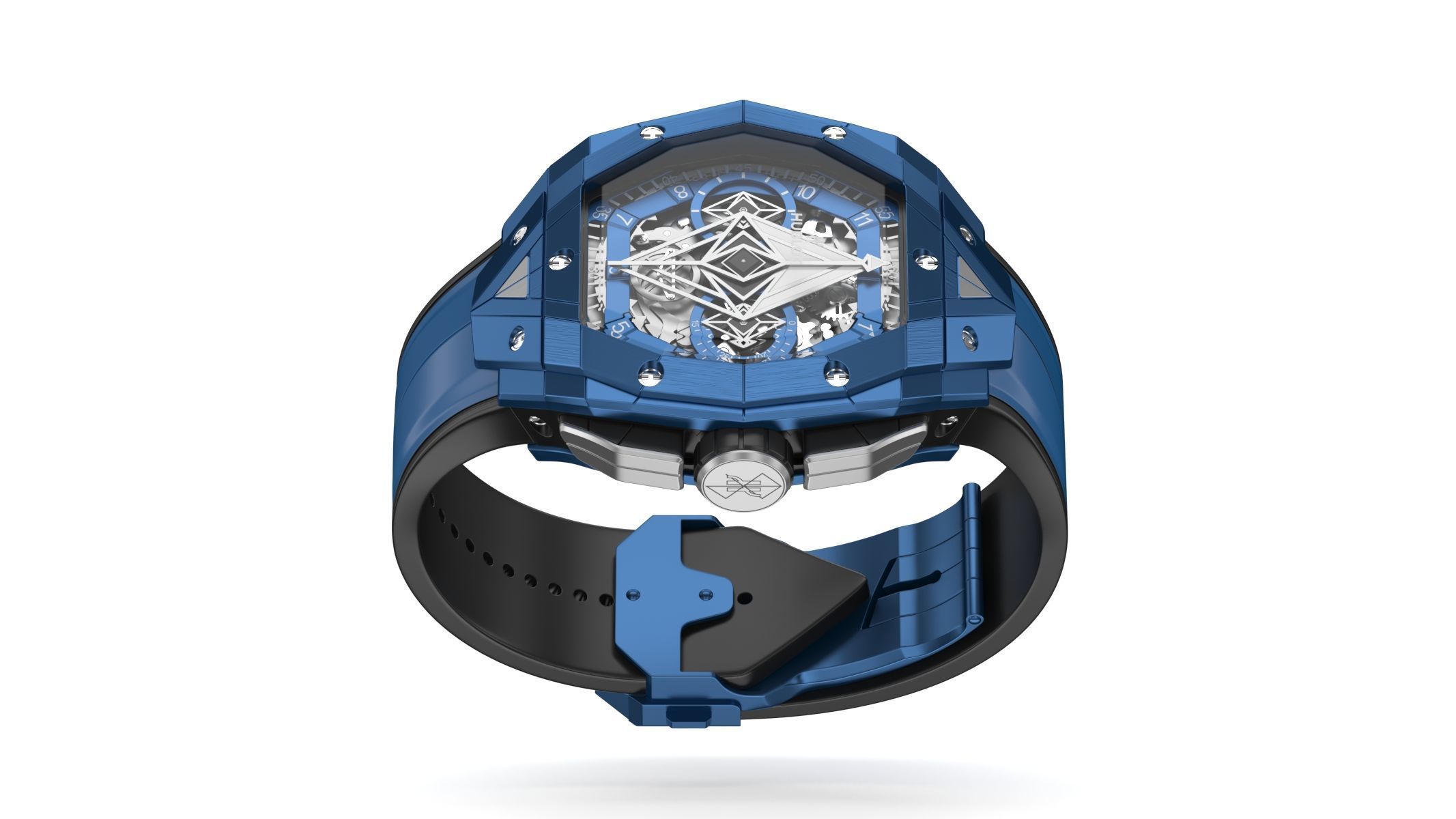 Hublot Spirit of Big Bang Sang Bleu Blue Luxury Watch 3D model_8