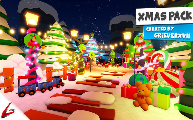 GrieverXVII - Roblox - Asset Pack - Xmas Pack Low-poly 3D model