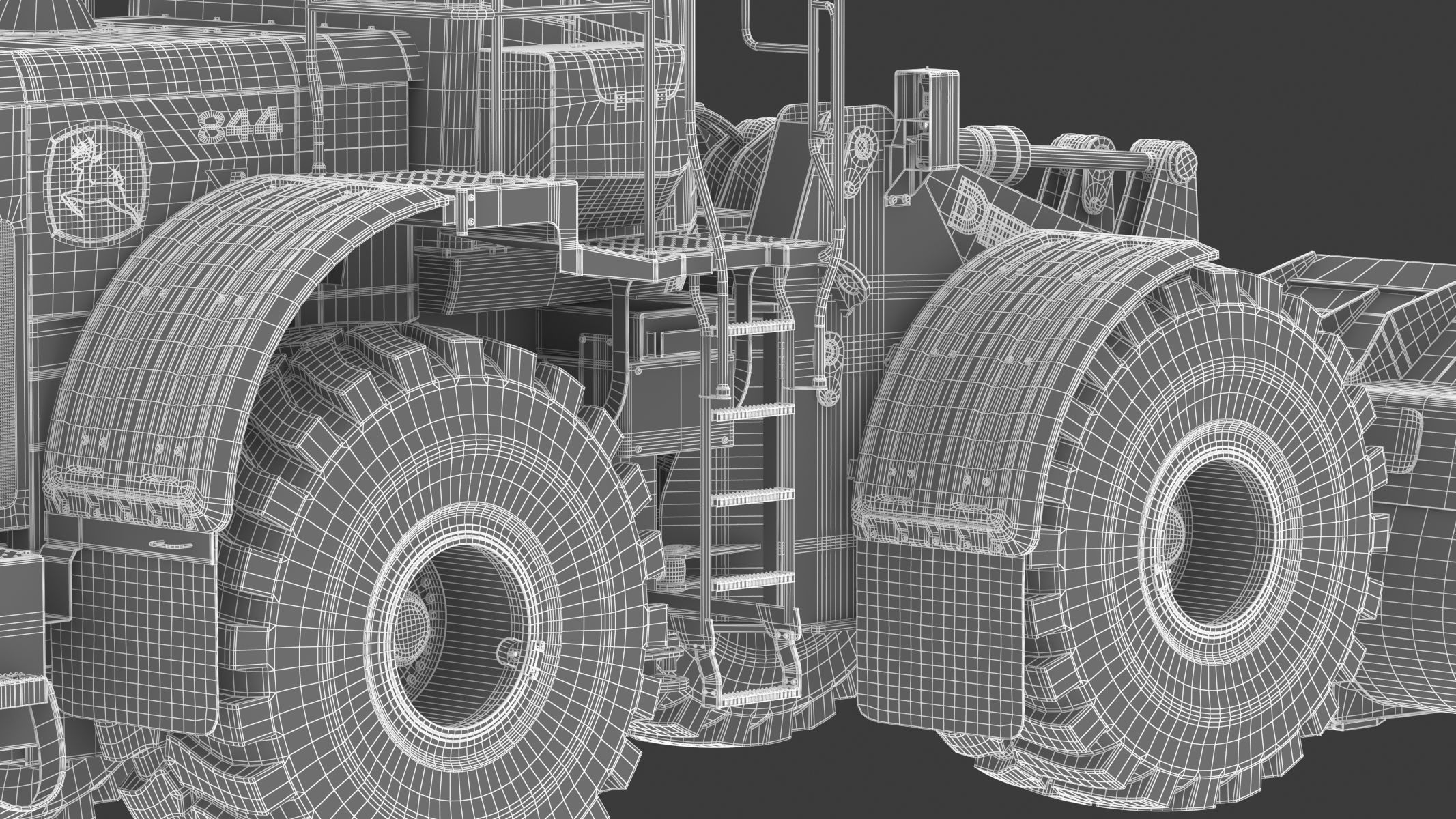 John Deere 844 P-Tier Wheel Loader 3D model_38