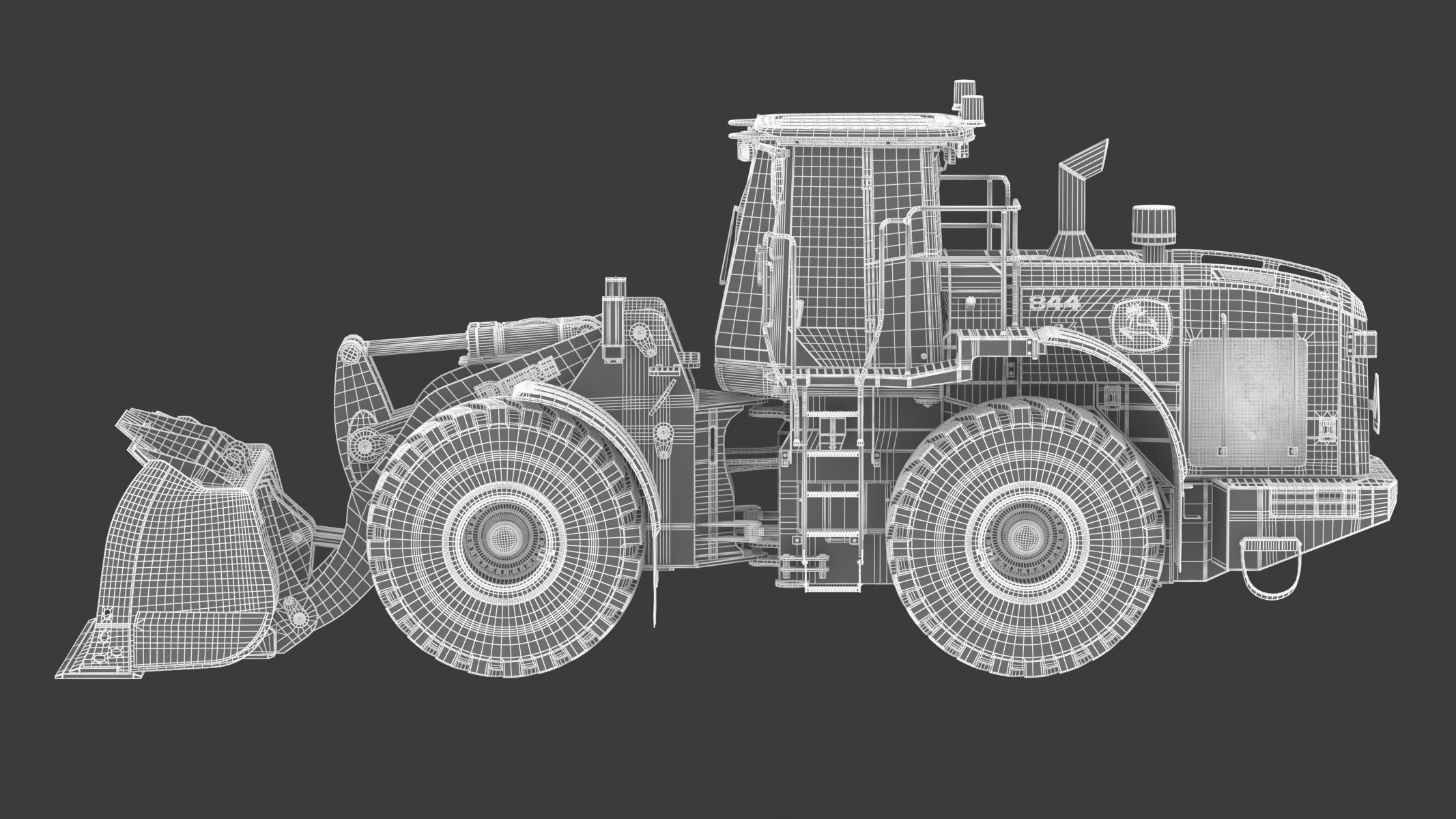 John Deere 844 P-Tier Wheel Loader 3D model_30