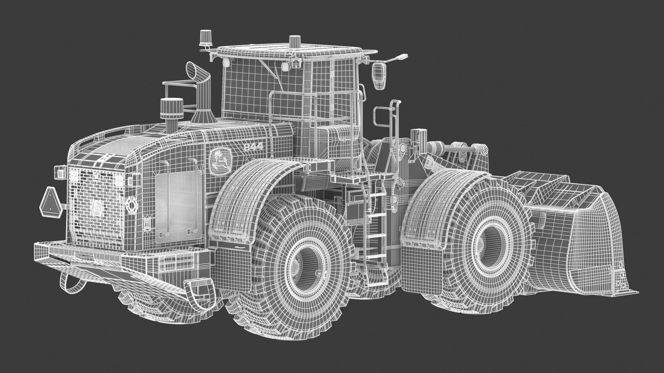 John Deere 844 P-Tier Wheel Loader 3D model_37