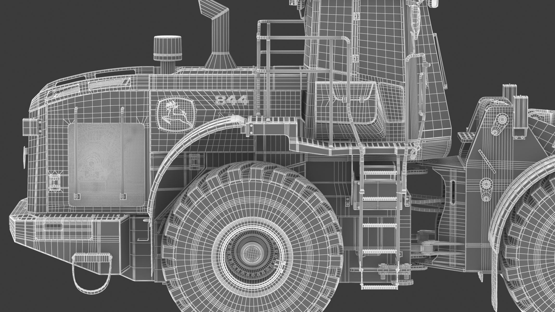 John Deere 844 P-Tier Wheel Loader 3D model_40