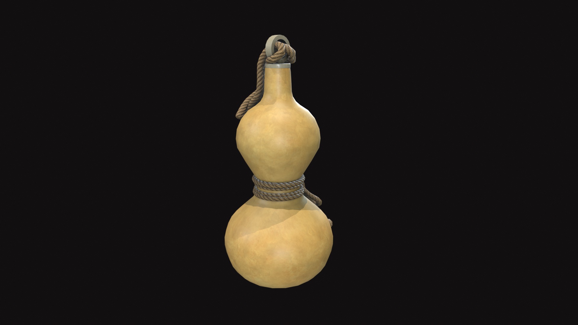 Medieval Ground Bottle Low-poly 3D model_2