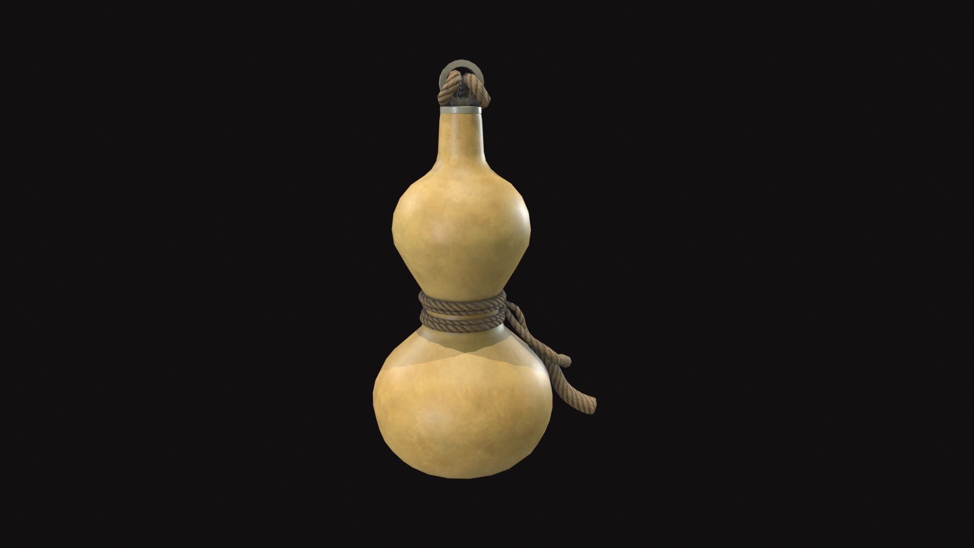Medieval Ground Bottle Low-poly 3D model_3