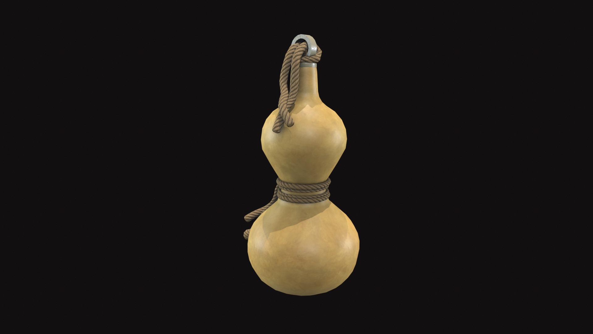 Medieval Ground Bottle Low-poly 3D model_6