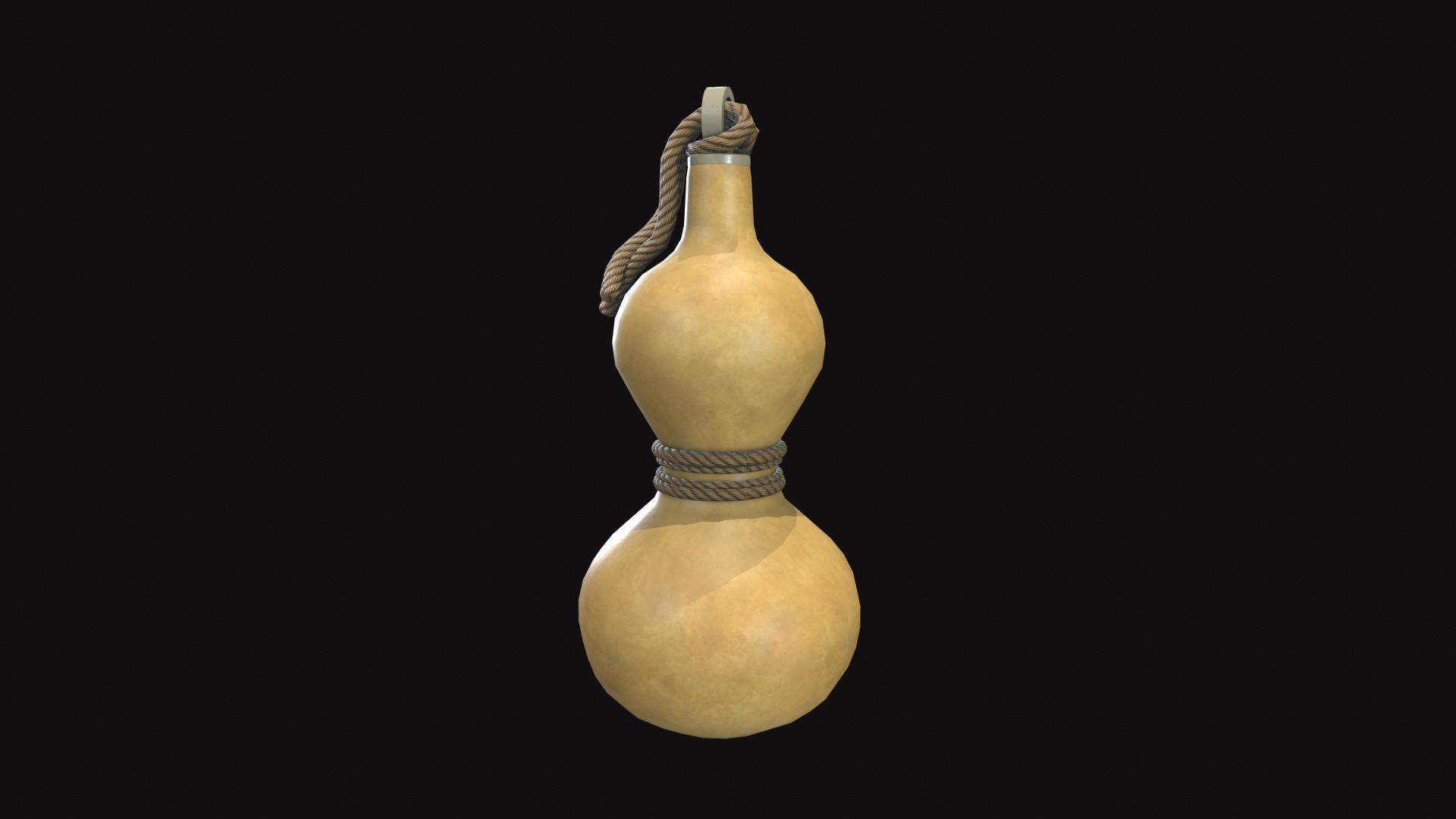 Medieval Ground Bottle Low-poly 3D model_7