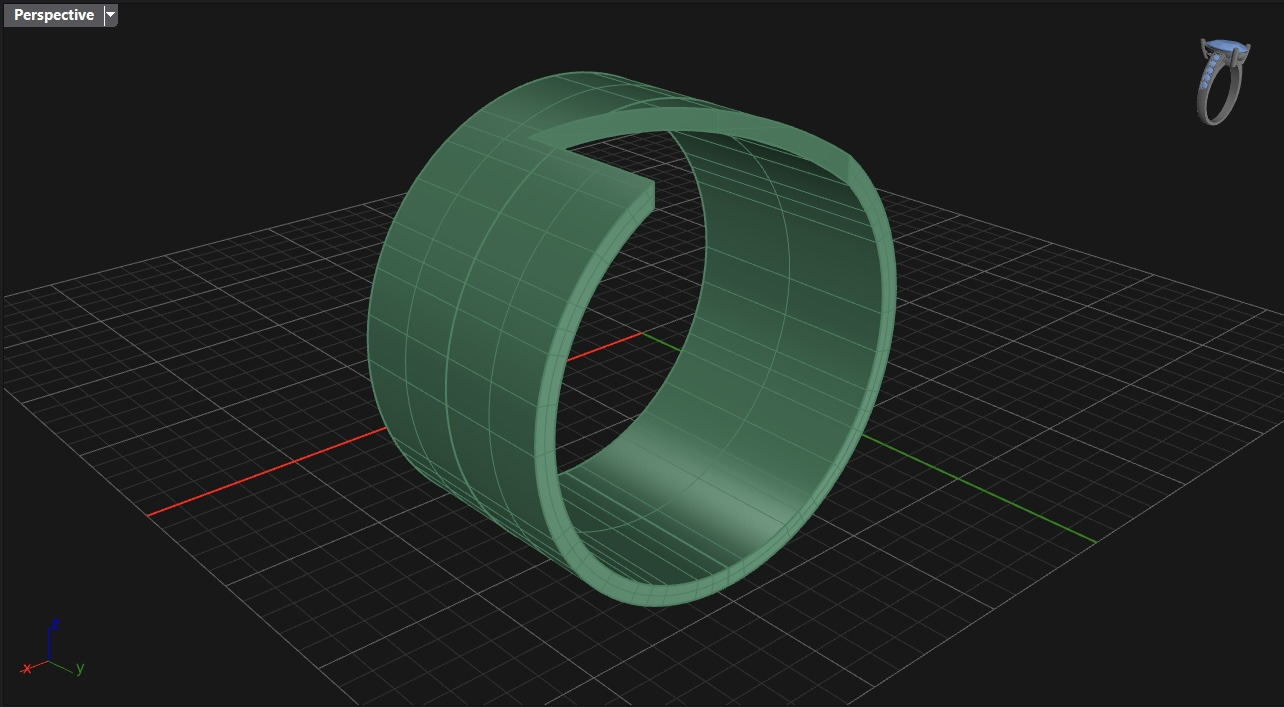wide Ring 3D print model_5