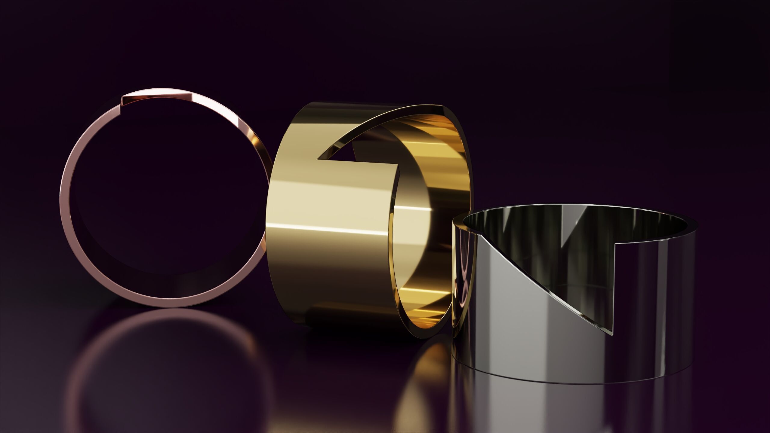 wide Ring 3D print model_3