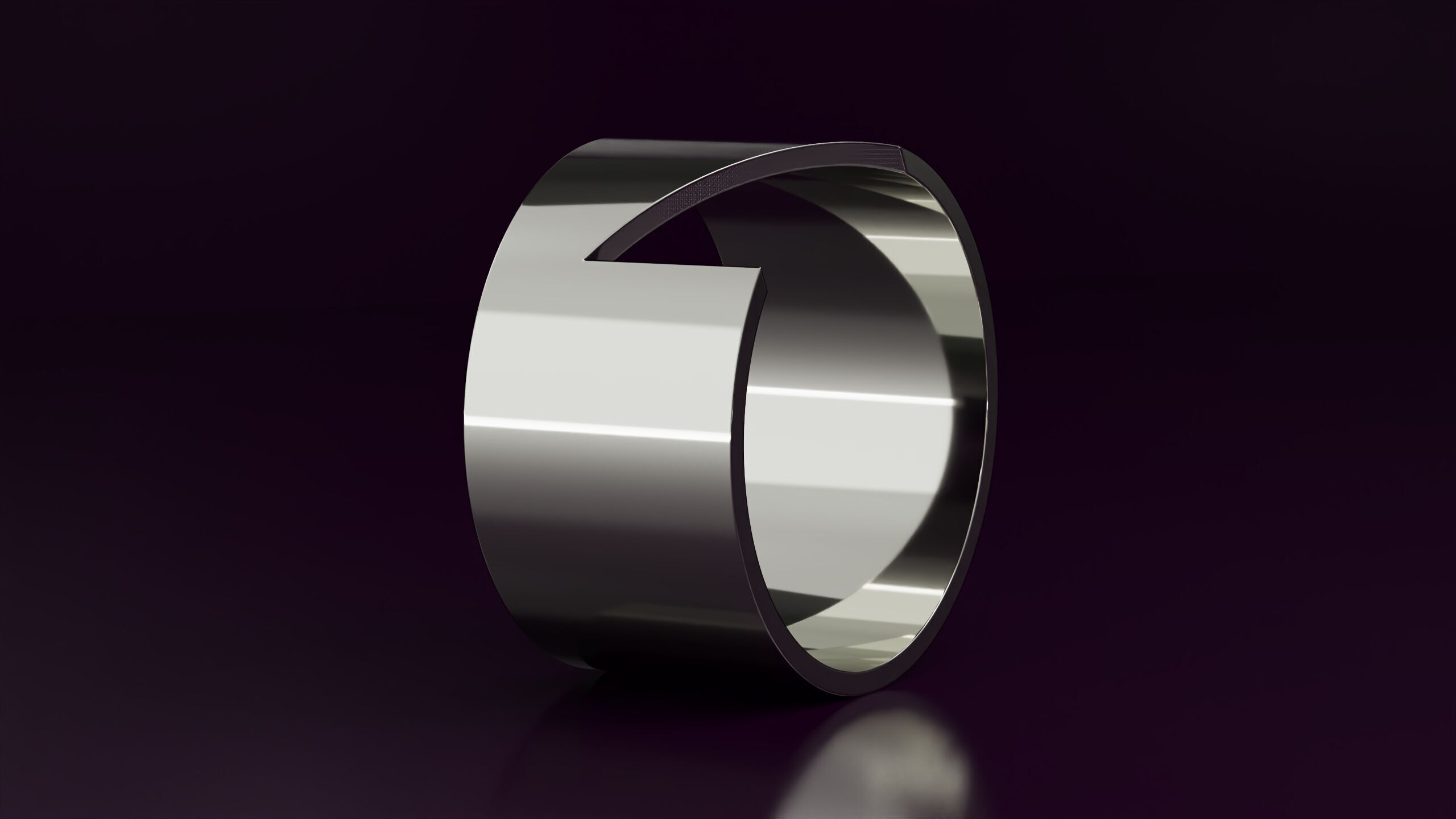 wide Ring 3D print model_1