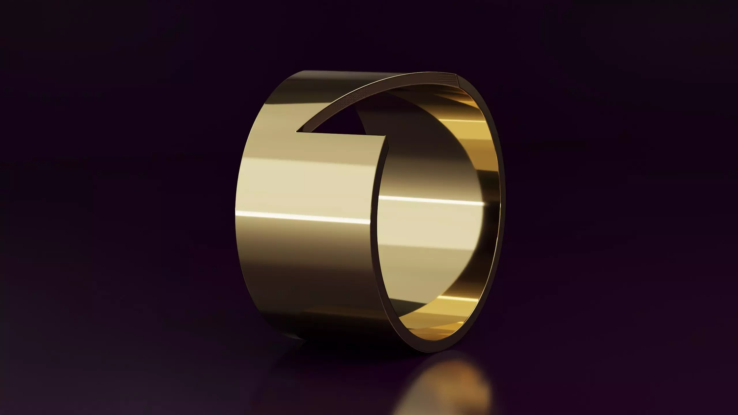 wide Ring 3D print model_0