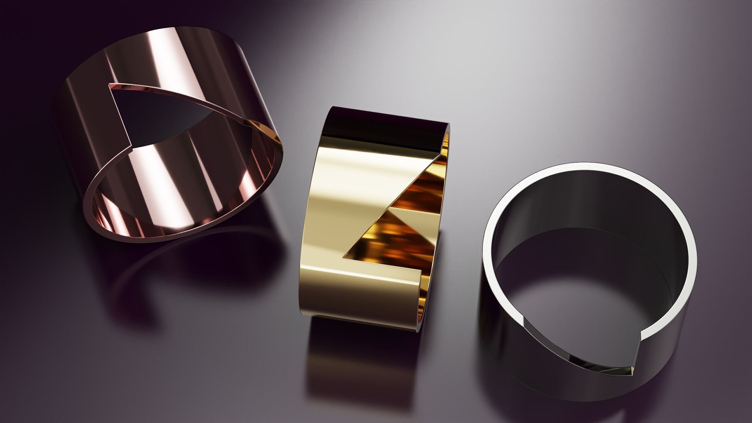 wide Ring 3D print model_4