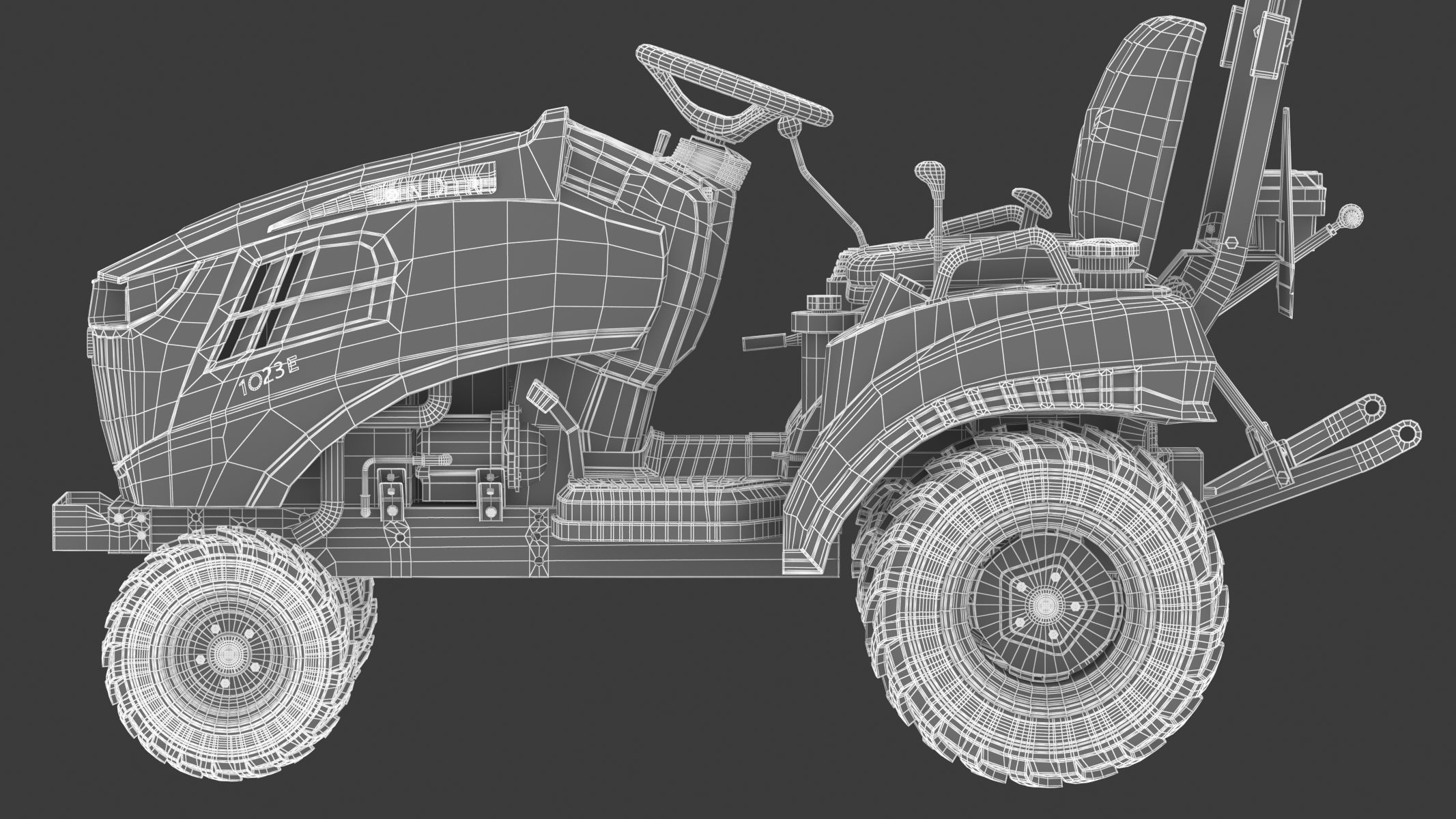 John Deere 1023E Sub-Compact Tractor 3D model_34