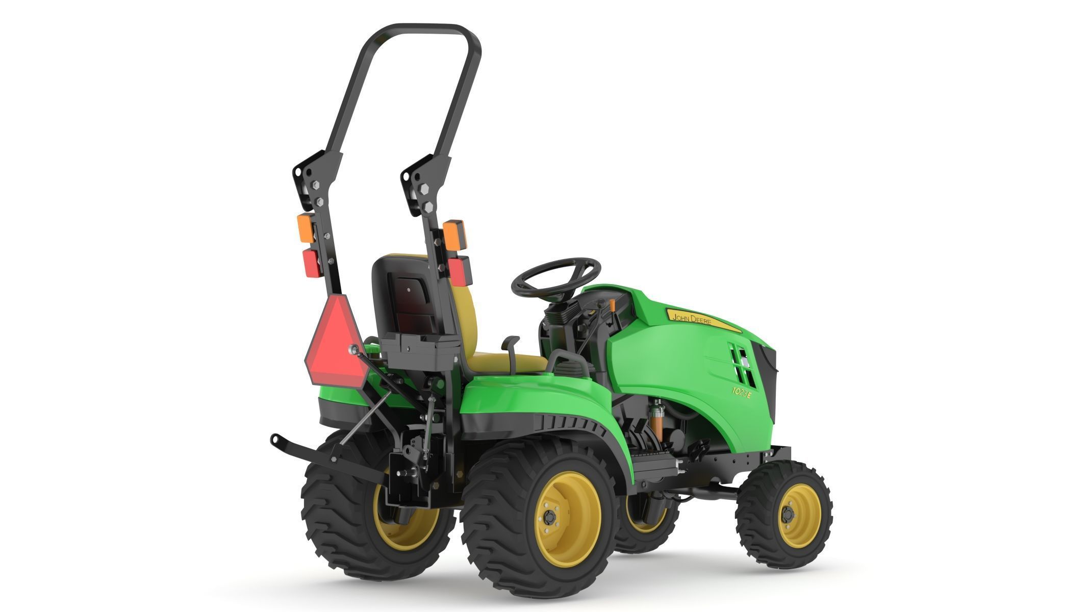 John Deere 1023E Sub-Compact Tractor 3D model_4