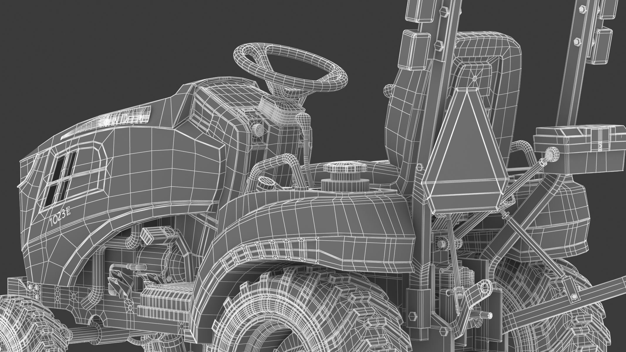 John Deere 1023E Sub-Compact Tractor 3D model_36