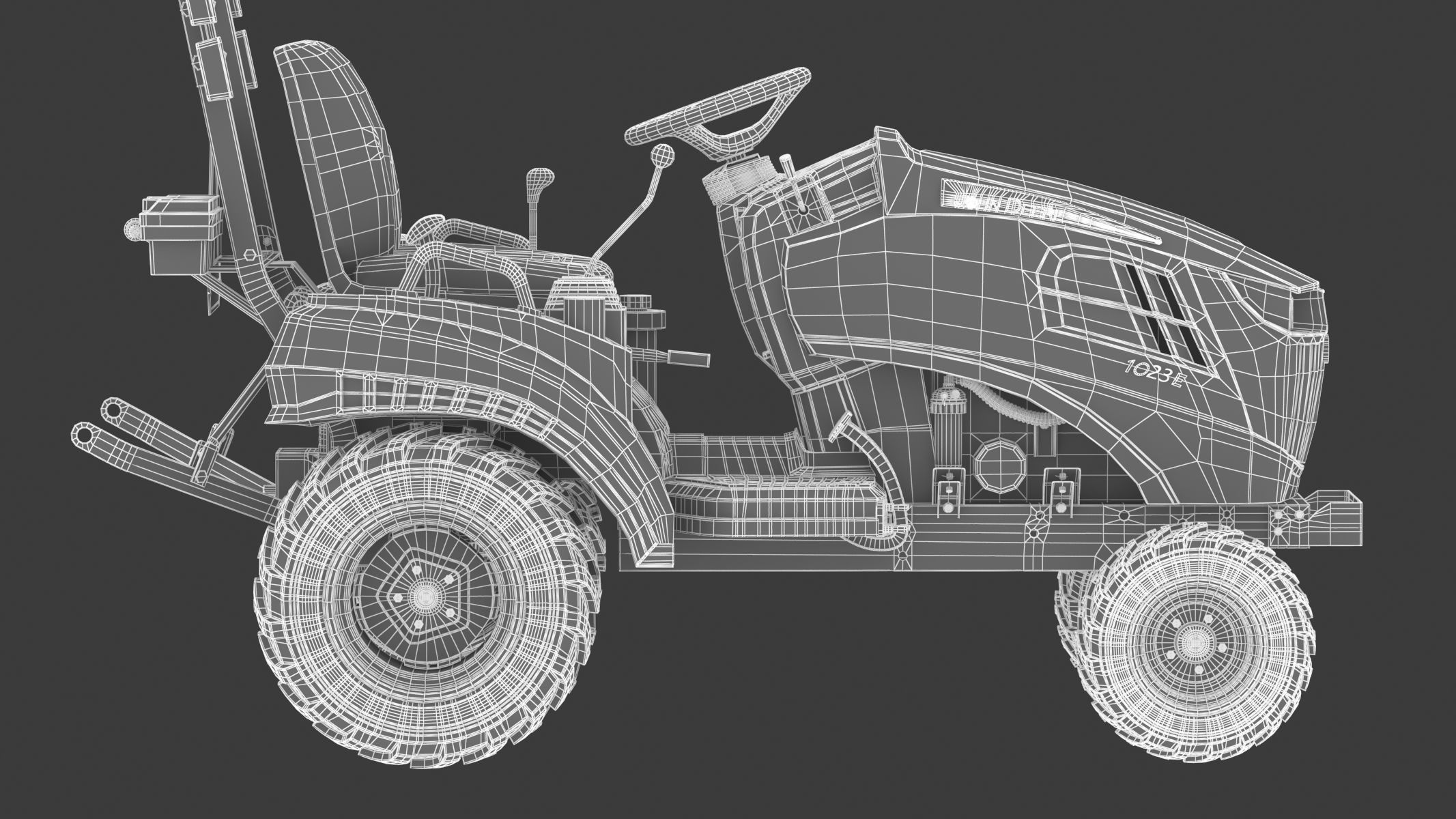 John Deere 1023E Sub-Compact Tractor 3D model_32