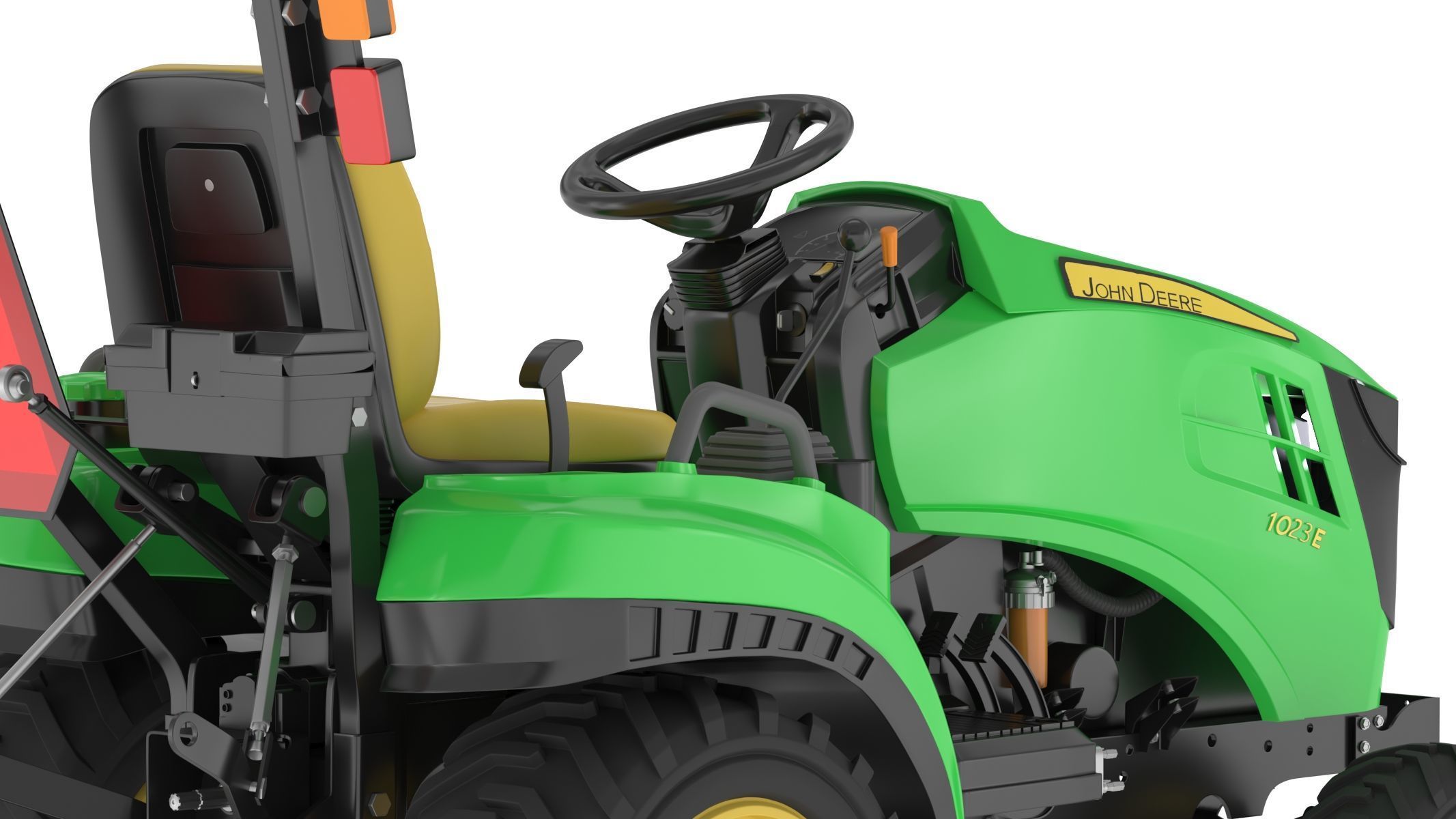John Deere 1023E Sub-Compact Tractor 3D model_20