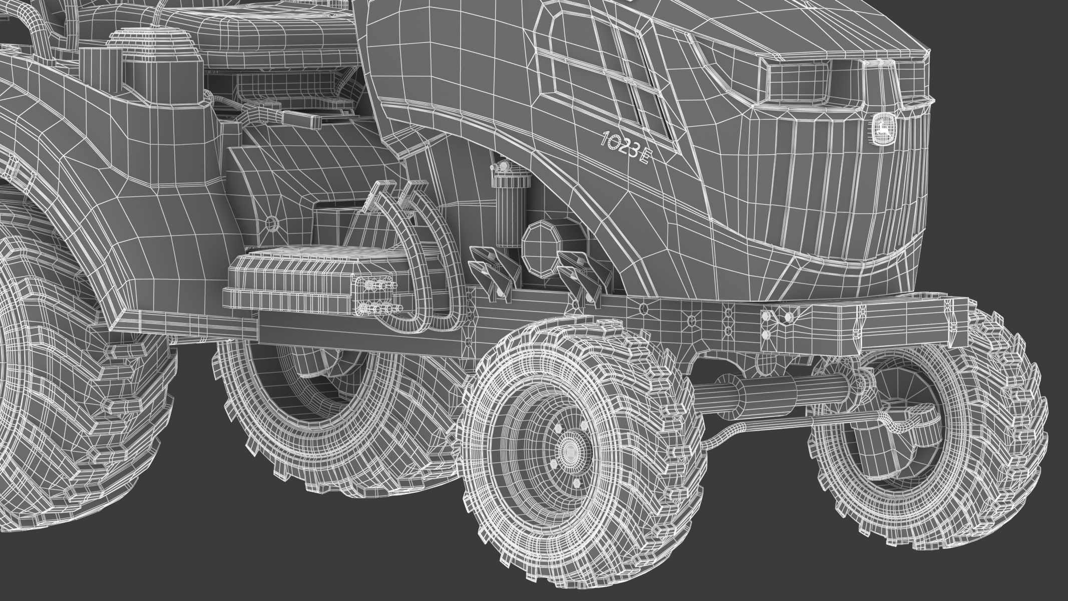 John Deere 1023E Sub-Compact Tractor 3D model_38