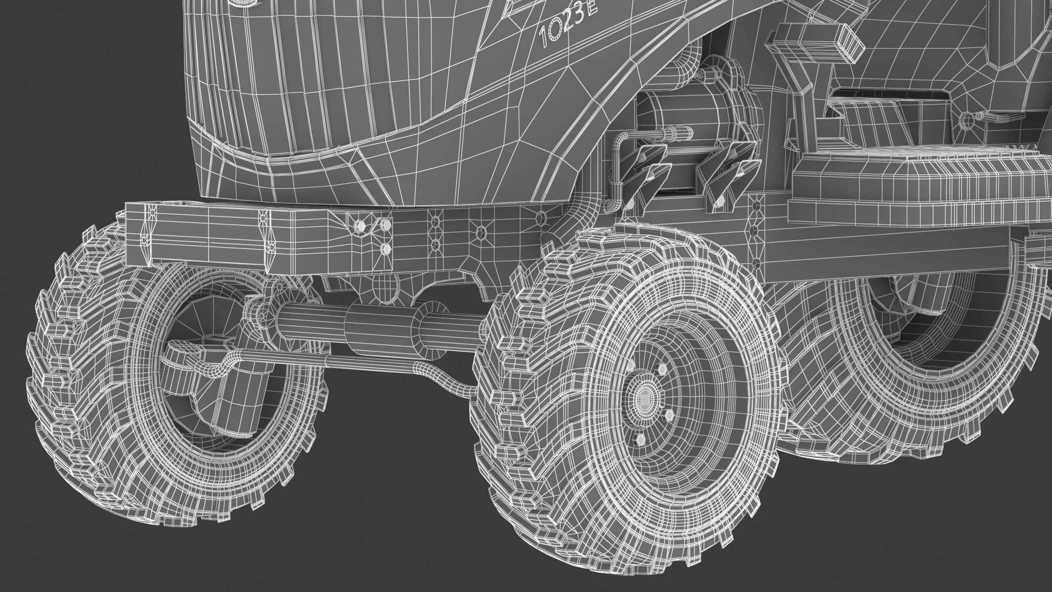 John Deere 1023E Sub-Compact Tractor 3D model_35