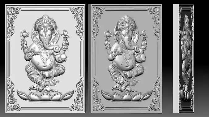 lord Ganesha ji wallart for 3d printing