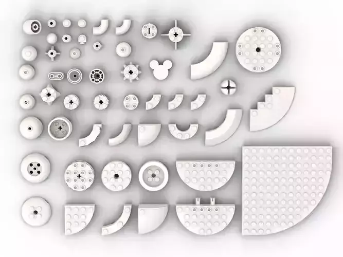 PixelBricks3D - LEGO Round Bricks Pack 3D print model