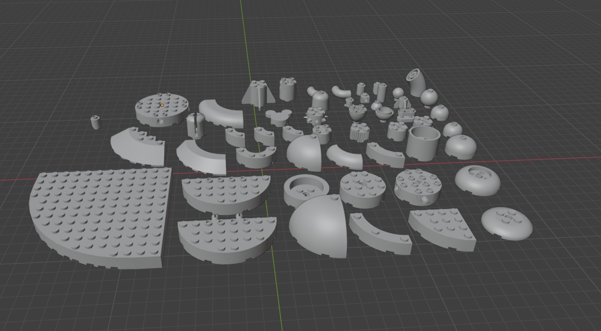 PixelBricks3D - LEGO Round Bricks Pack 3D print model_4