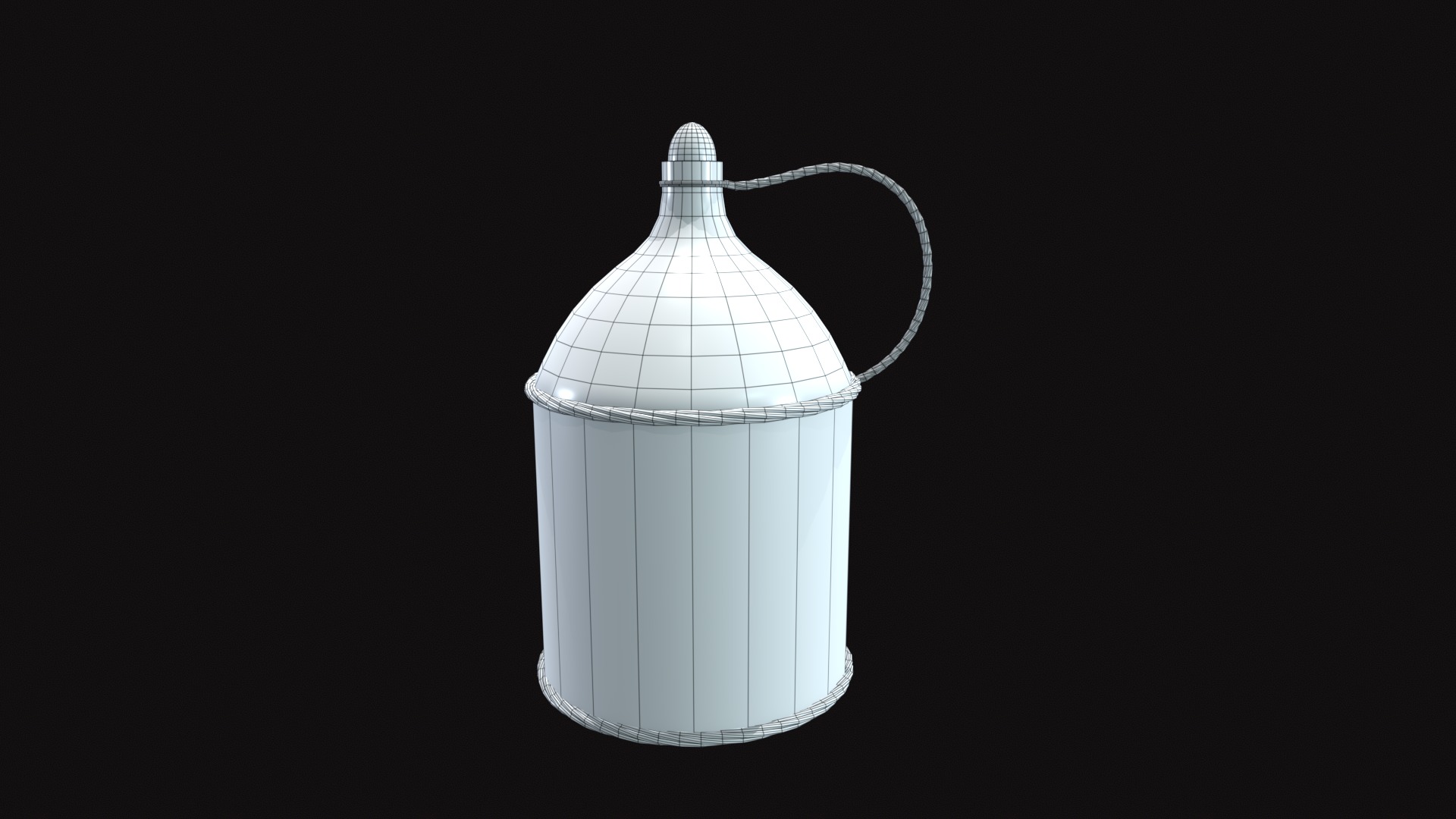 Medieval Jar V05 Low-poly 3D model_10