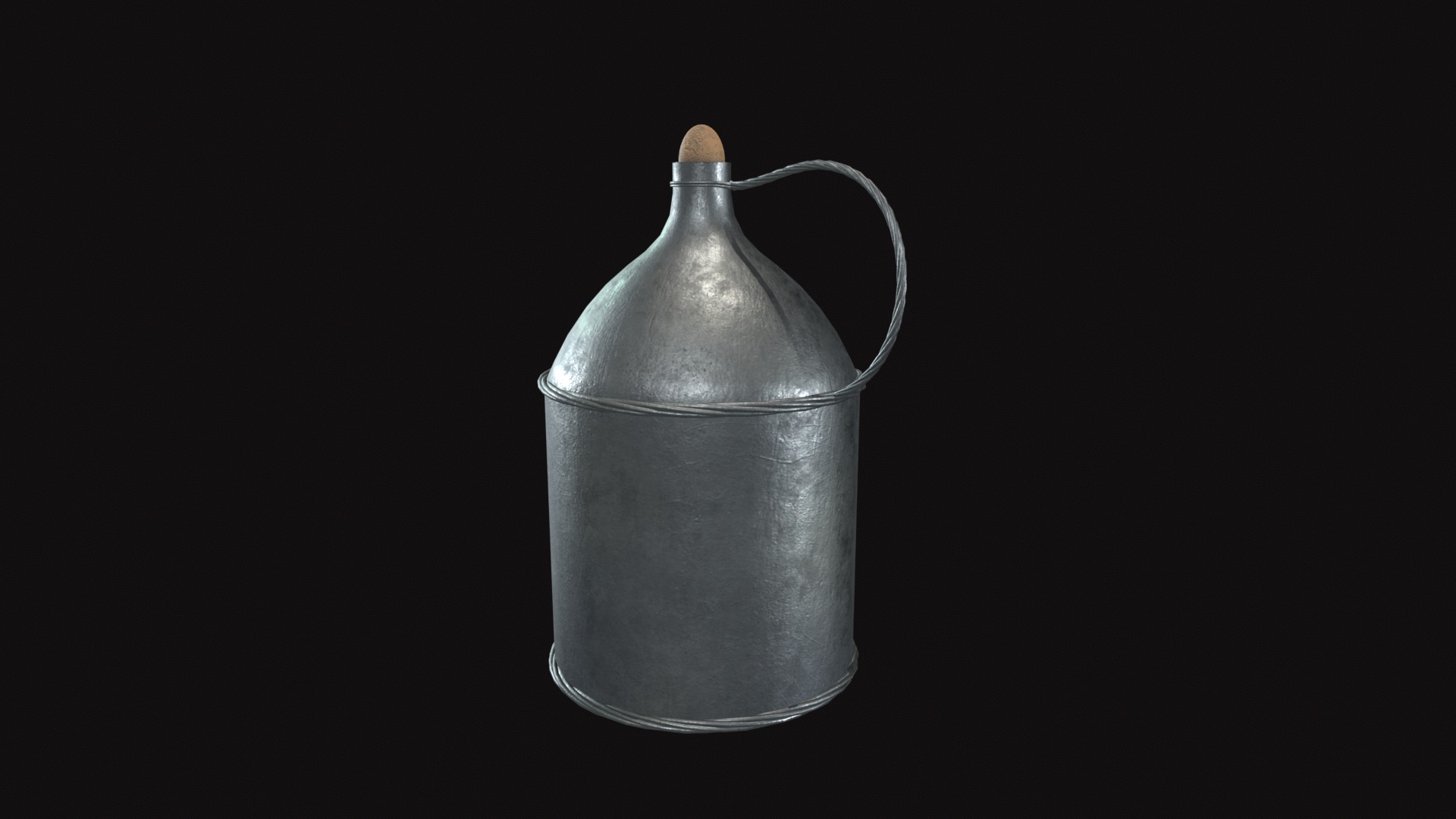 Medieval Jar V05 Low-poly 3D model_6