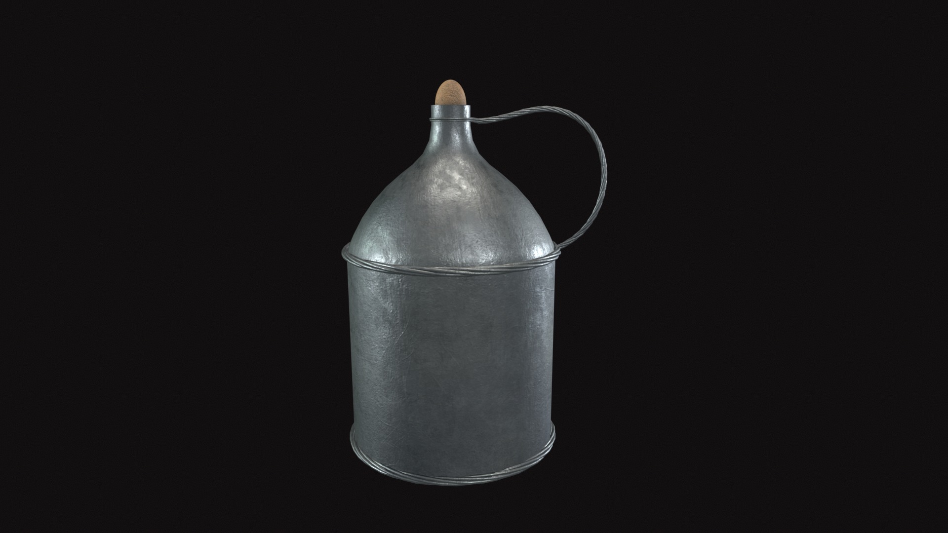 Medieval Jar V05 Low-poly 3D model_4