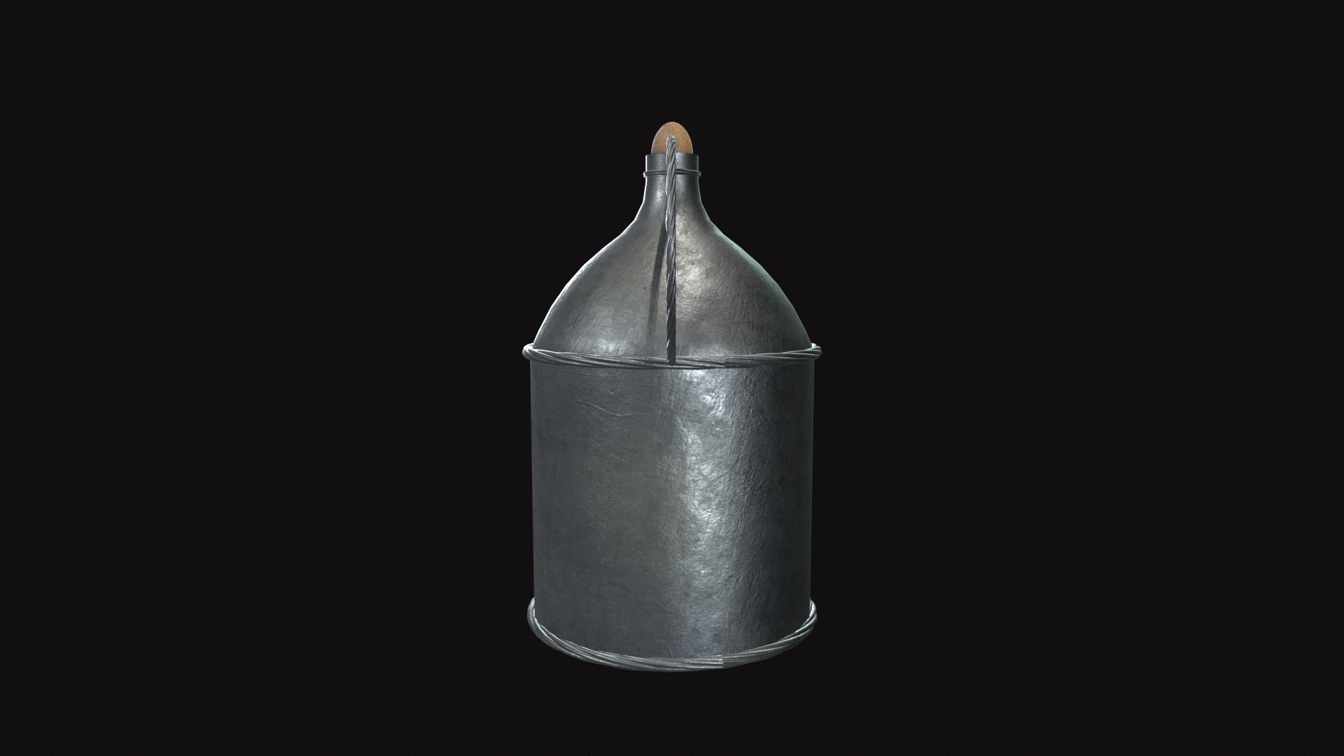 Medieval Jar V05 Low-poly 3D model_7