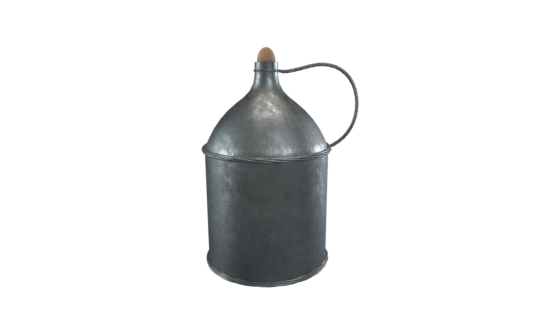 Medieval Jar V05 Low-poly 3D model_9