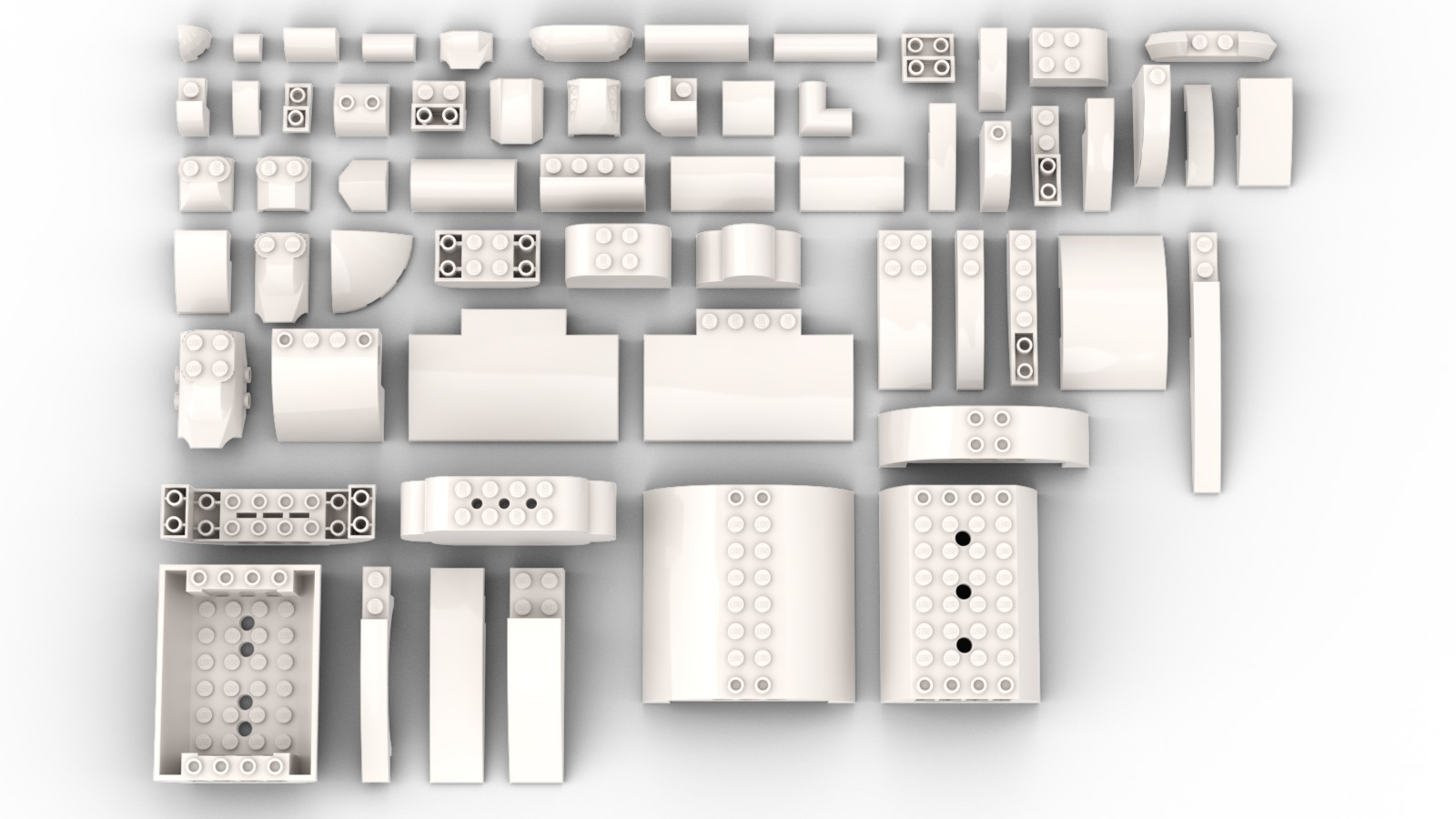 PixelBricks3D - LEGO Slope Curved Bricks Pack 3D print model_1