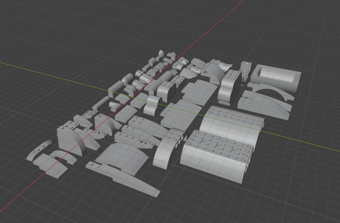 PixelBricks3D - LEGO Slope Curved Bricks Pack 3D print model_2