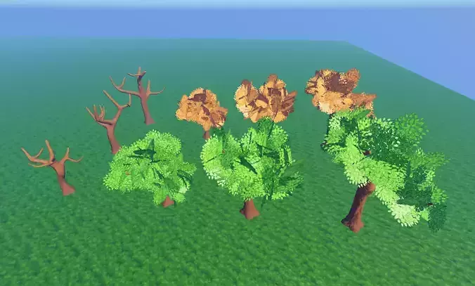 Low Poly Stylized Trees Nature Pack