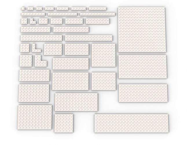 PixelBricks3D - LEGO Slope Plate Bricks Pack 3D print model