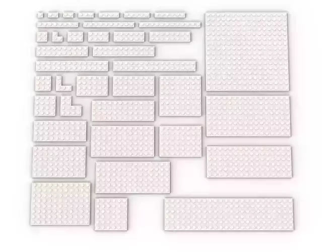 PixelBricks3D - LEGO Slope Plate Bricks Pack 3D print model