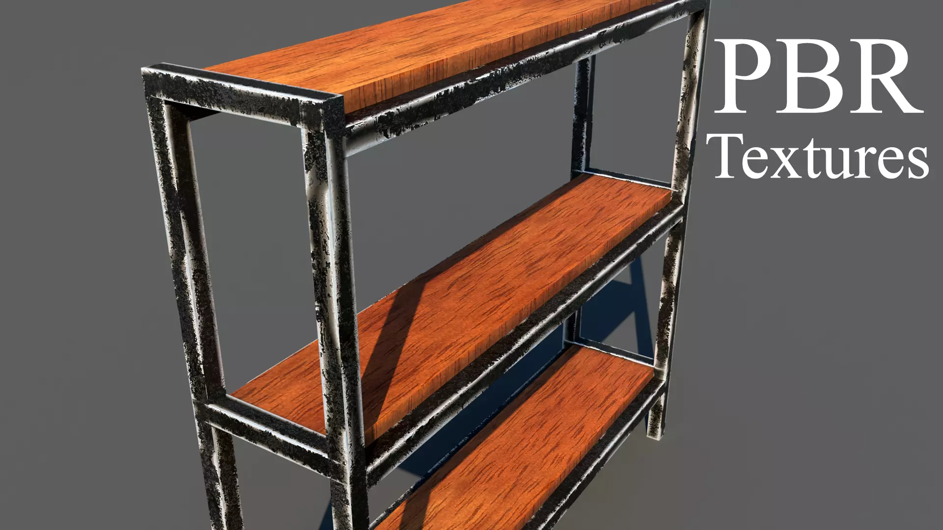 low poly shelf 3D Model Low-poly 3D model_0