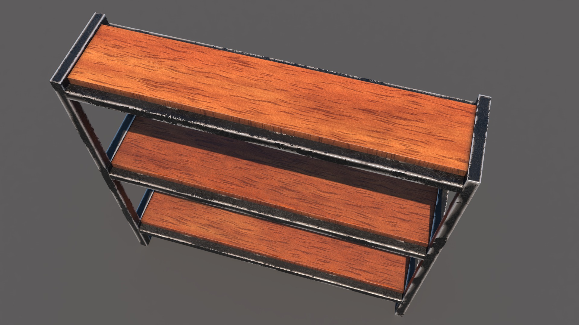 low poly shelf 3D Model Low-poly 3D model_3